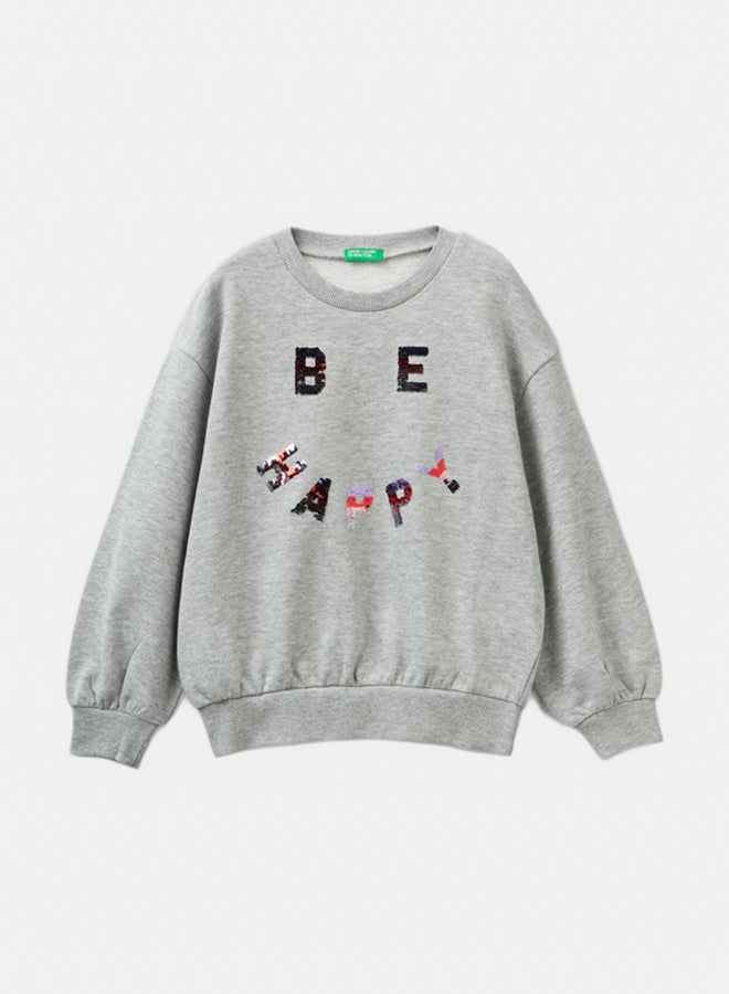 Benetton Girls Sweatshirt With Reversible Sequins - Image 2