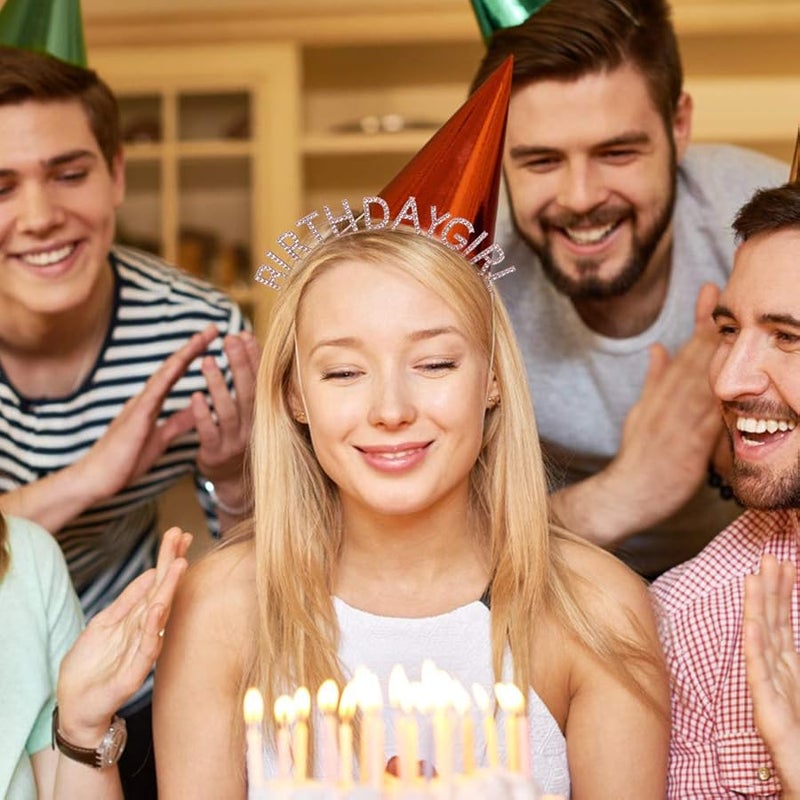 AOPRIE Birthday Crown for Women with Sash Birthday Tiara Girl Headband - Image 3