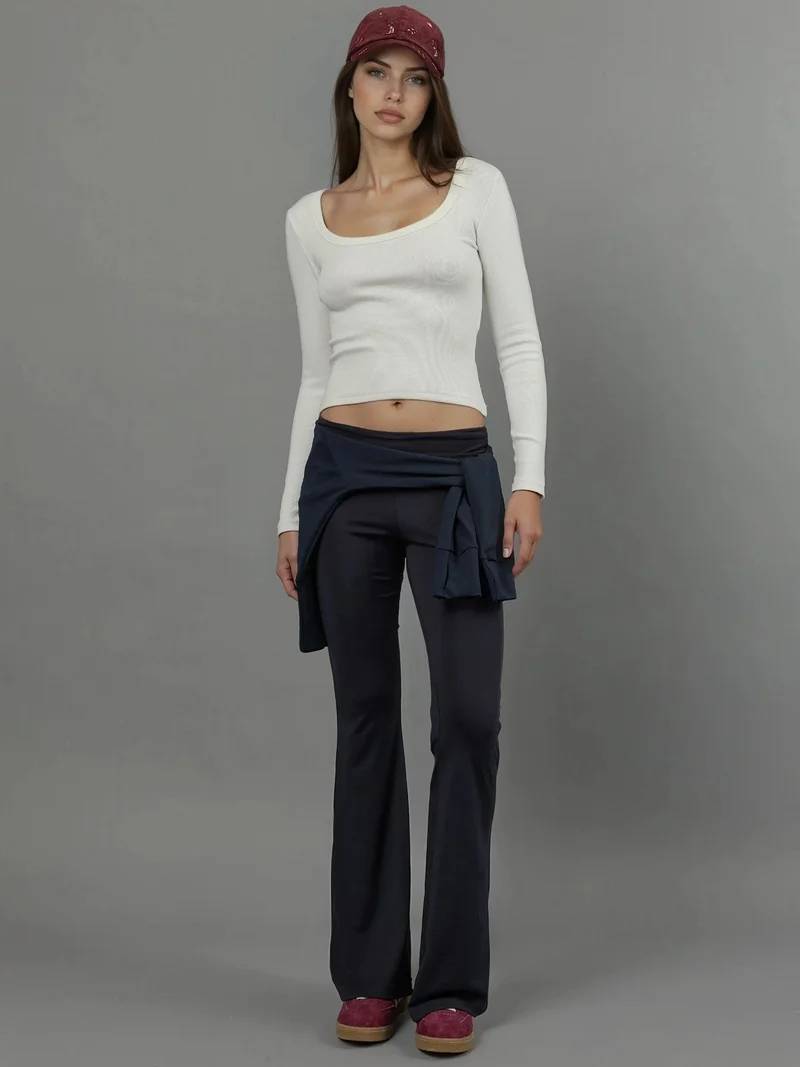 Hiccup Ivory Natural Basics Cotton Blended T-shirt for Women | Best Price UAE