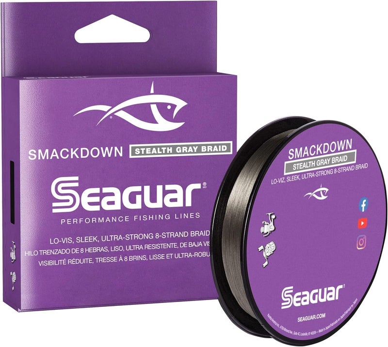 Seaguar Smackdown Low Visibility Braided Fishing Line 30lb 300yds Break StrenthLength Stealth Gray 30SDSG300 - Image 2