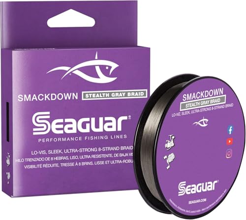 Seaguar Smackdown Low Visibility Braided Fishing Line 30lb 300yds Break StrenthLength Stealth Gray 30SDSG300 - Image 1