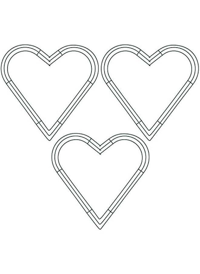 Generic 3 Pack 's Day Wire Wreath Metal Heart Shaped Frame Green Flower Wire Rings for 's Day Holidays Wedding Floral Arrangements Garden Home Party Decorations (12 Inches) 