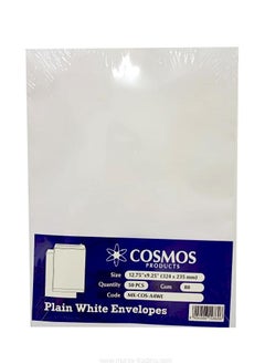Cosmos Peel N Seal Envelopes, 12.75 x 9.25 inch, 80 GSM, A4 Size, 50 Pieces, White