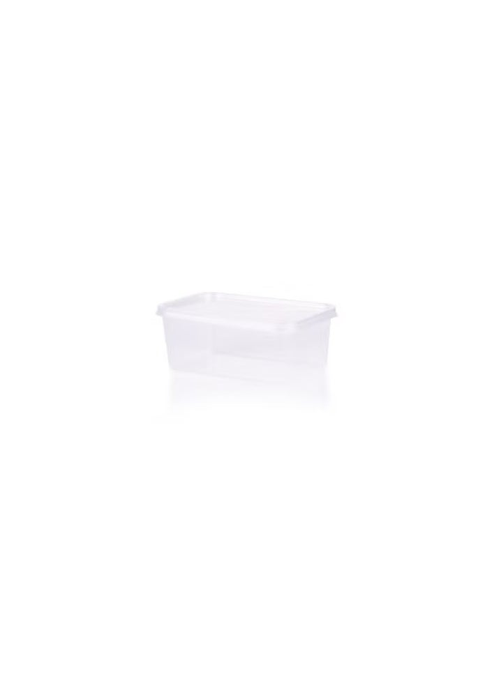 SKP Plastic Transparent Rectangular Plastic Food Containers 500 ml (8 Pieces) 