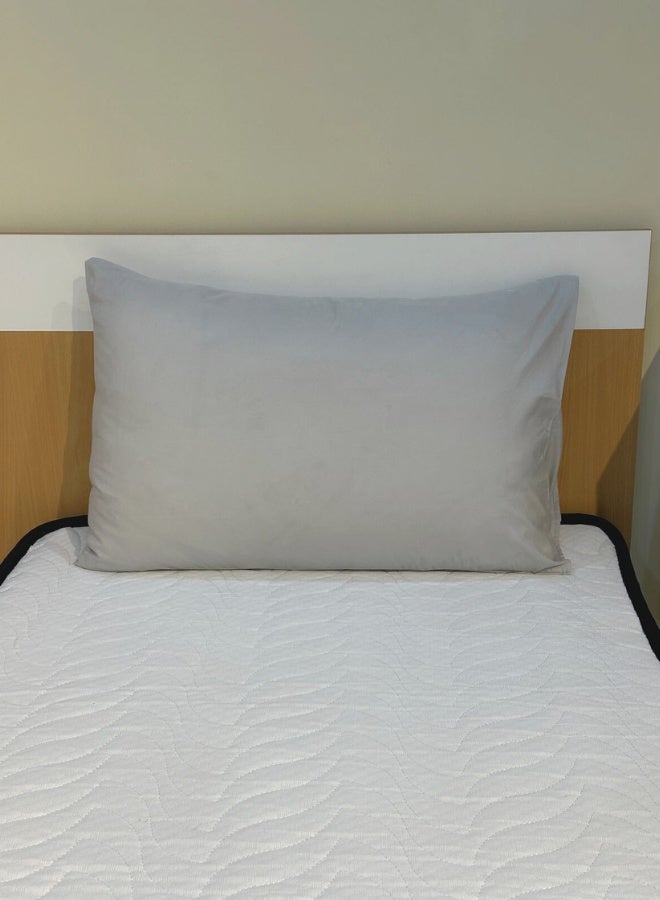 Inrest Pillow Cover 100% Soft Microfiber 50x75 cm - Grey - Image 1