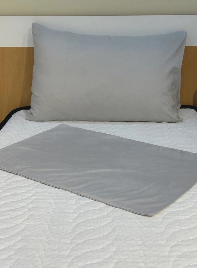 Inrest Pillow Cover 100% Soft Microfiber 50x75 cm - Grey - Image 2