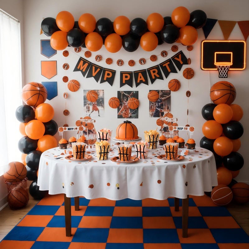 Vesici 6 Pcs Plastic Basketball Baskets for Gifts Empty Basketball Senior Night Gift Basket Clear Snack Popcorn Buckets Container for Sport Party Favor Holiday Gift Packaging - Image 3