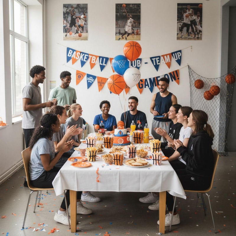 Vesici 6 Pcs Plastic Basketball Baskets for Gifts Empty Basketball Senior Night Gift Basket Clear Snack Popcorn Buckets Container for Sport Party Favor Holiday Gift Packaging - Image 5