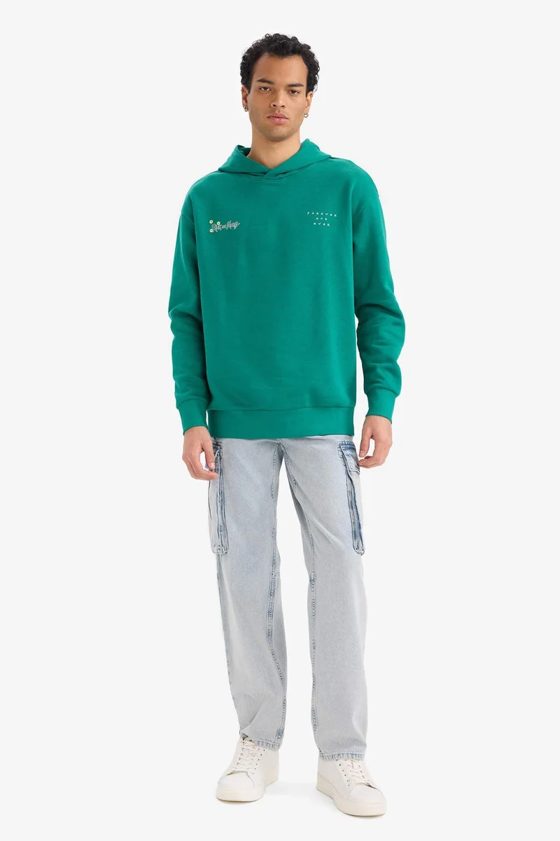 ديفاكتو Boxy Fit Rick and Morty Licensed Printed Hoodie