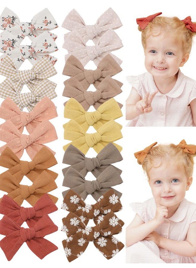 Jollybows 20 PCS Baby Girls Hair Clips Set Hair Bows Barrettes Handmade Accessories Alligator Clip for Babies Infant Toddlers Little Kids Teens - Image 1