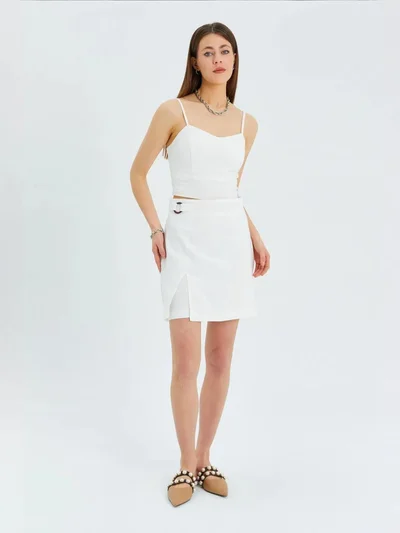 ميكسراي تنورة ميكسراي قصيرة بفتحة