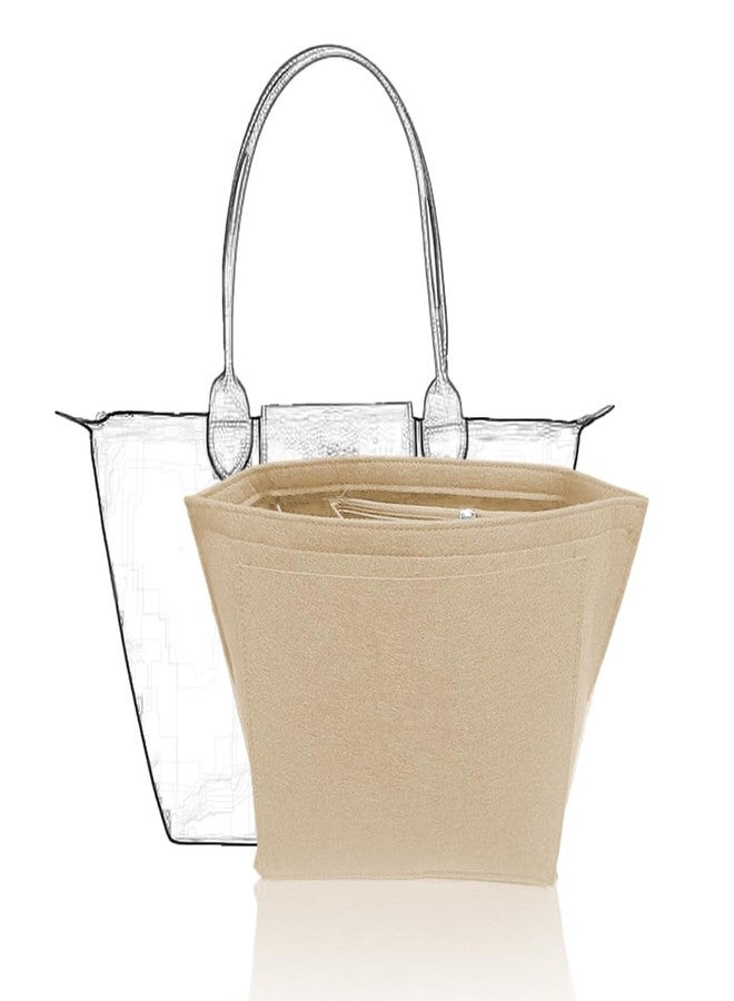  بالي حقيبة تنظيم مكياج من PALAY®، مصنوعة من اللباد، متعددة الجيوب، بطانة لحقيبة اليد، حقيبة تنظيم حقيبة اليد، حقيبة مكياج داخلية، 26 × 20 × 13 سم - Image 1