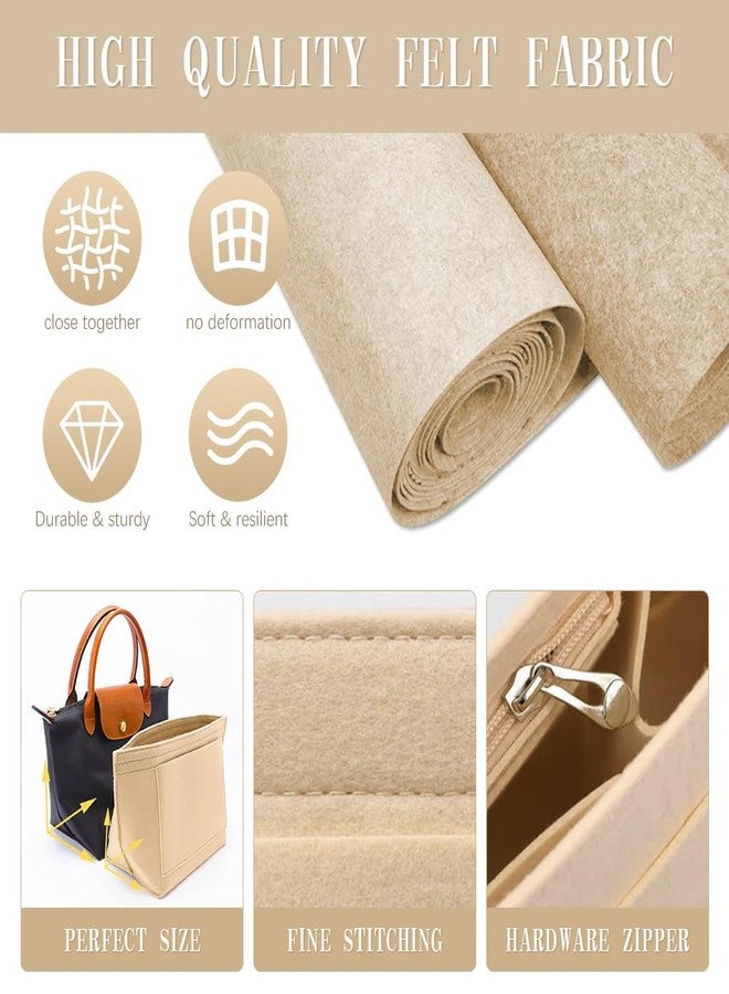  بالي حقيبة تنظيم مكياج من PALAY®، مصنوعة من اللباد، متعددة الجيوب، بطانة لحقيبة اليد، حقيبة تنظيم حقيبة اليد، حقيبة مكياج داخلية، 26 × 20 × 13 سم - Image 3