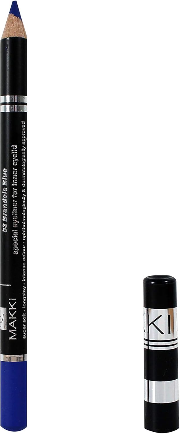03 Brandeis Blue Waterline Kohl Eyeliner Special Kajal for inner eyelids vitalizing and Waterproof sensitive eyes hypoallergenic eye liner Pencil