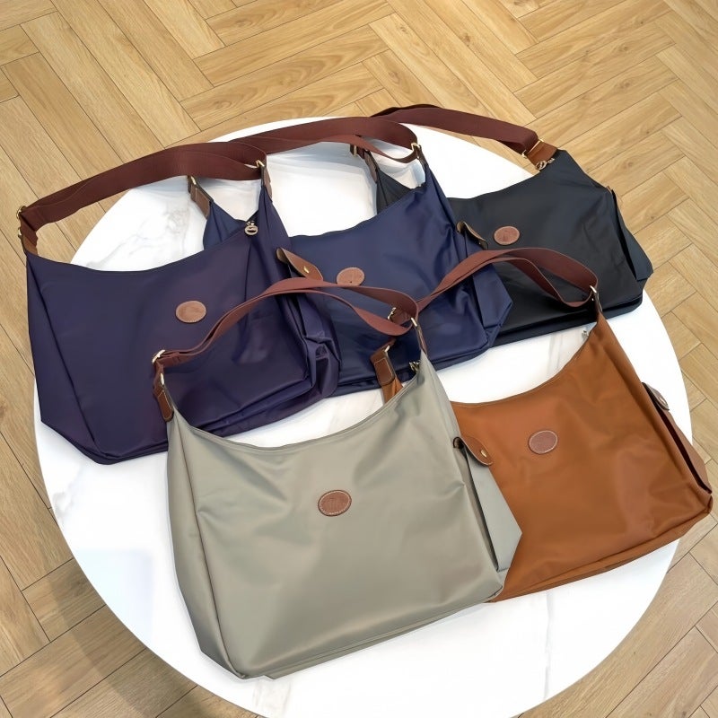 French Longxiang Hobo Longxiang Messager Bag Tote Bag Underarm Bag Travel Bag Large Capacity Waterproof Bag Faye Wong Same - Image 2