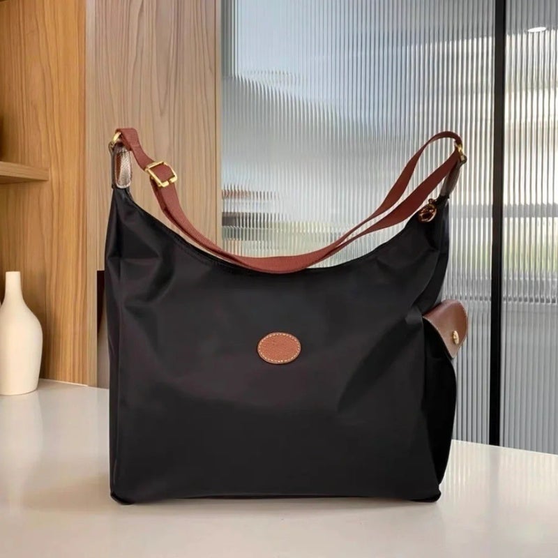 French Longxiang Hobo Longxiang Messager Bag Tote Bag Underarm Bag Travel Bag Large Capacity Waterproof Bag Faye Wong Same - Image 4