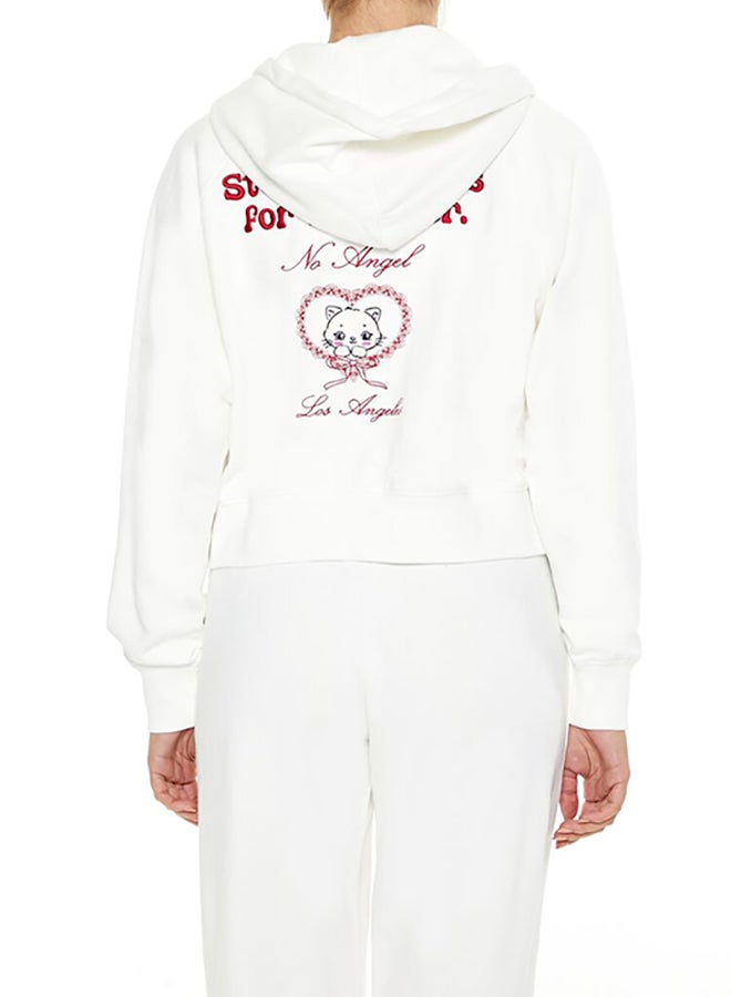 FOREVER 21 Stealin Hearts Patch Zip-Up Hoodie  - Image 3