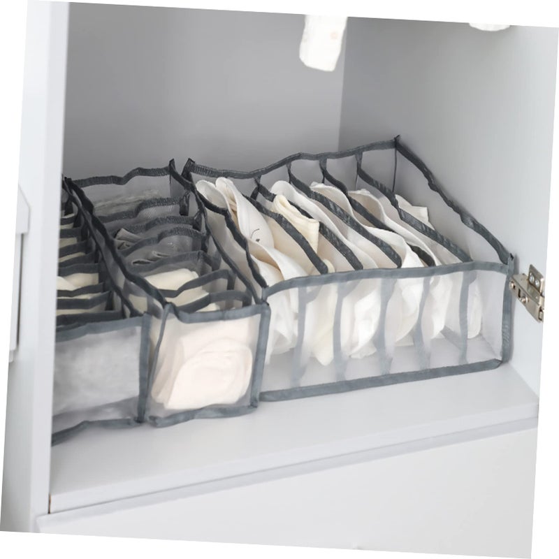 3Pcs Stackable Nylon Mesh Sock Storage Boxes Organizer For Closet Underwear Accessories - Image 5