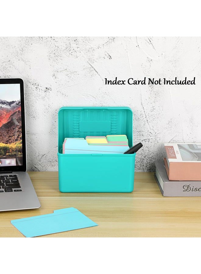 BTSKY 1 Pack 4 x 6 inch Index Card Box - Index Card Holder Notecard Box Recipe Organizer Plastic Storage Organizer for Filling Cards, Notes, Flashcards, Recipes, Green(Not Include Cards) - Image 5