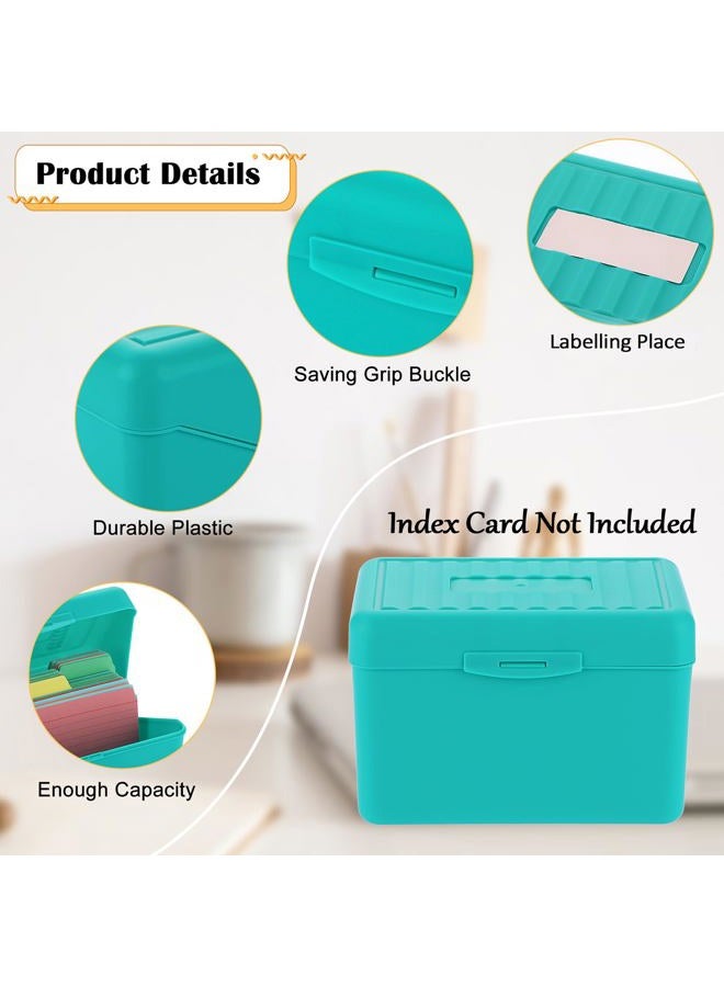 BTSKY 1 Pack 4 x 6 inch Index Card Box - Index Card Holder Notecard Box Recipe Organizer Plastic Storage Organizer for Filling Cards, Notes, Flashcards, Recipes, Green(Not Include Cards) - Image 4