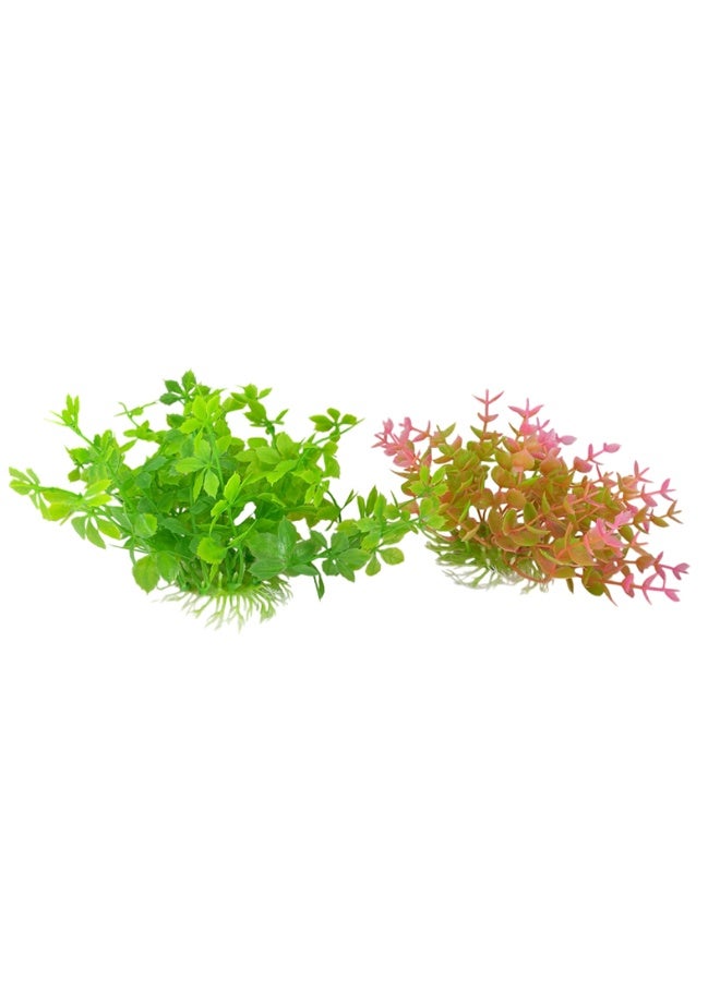Generic Tankii Aqurium Artificial Plant Ludwiga Mixed Colors  - Image 2