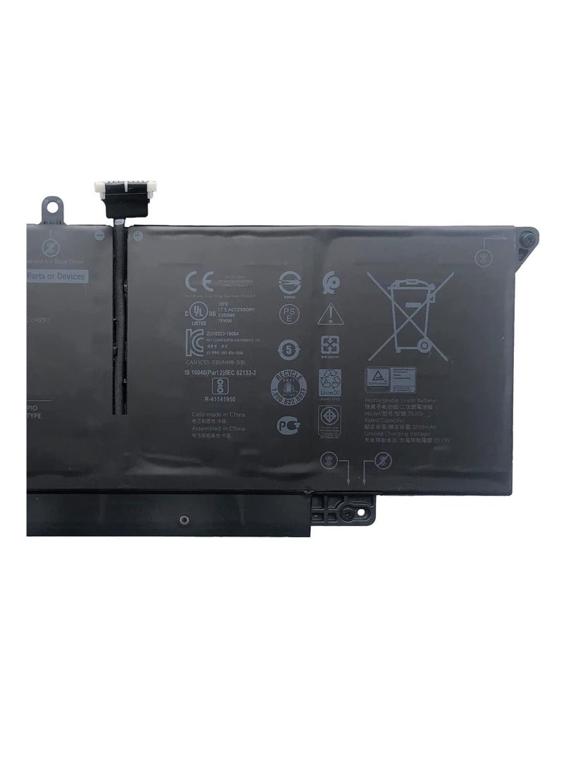 Generic - Replacement 35J09 JHT2H Y7HR3 4V5X2 HRGYV WY9MP XMV7T 009YYF Laptop Battery Replacement for/Dell 'Latitude 7310 7410 Series(11.4V 39Wh 3255mAh) - Image 1