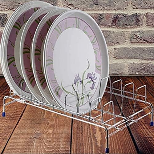 SEYROLIN Compact Stainless Steel Kitchen Storage Rack MultiUse Dish Organizer with Many Compartments AntiScratch Protection and EasytoClean for Plates Cups and Cookware Thali Stand - Image 4