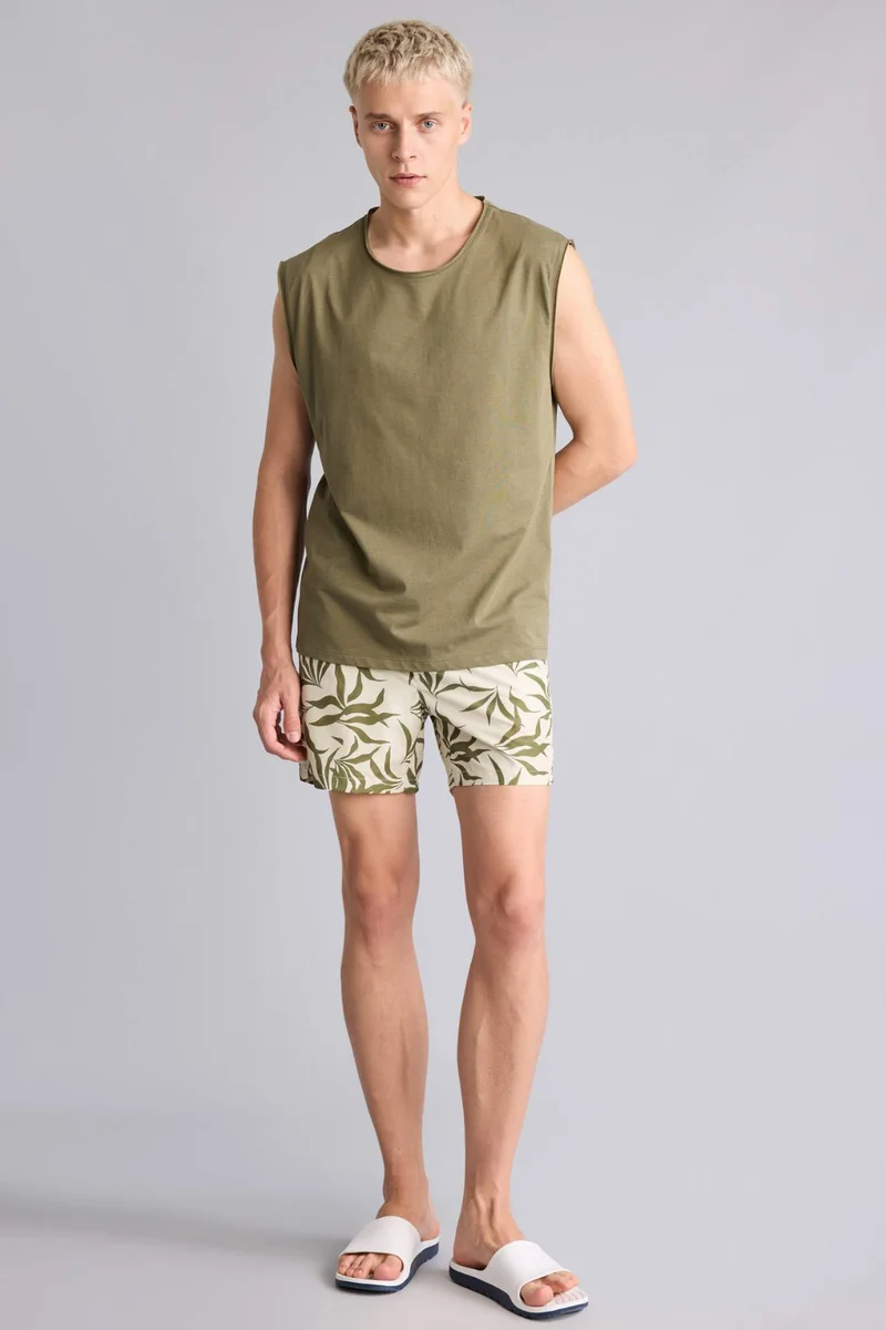 ديفاكتو 100% Cotton Boxy Fit Crew Neck Tank Top