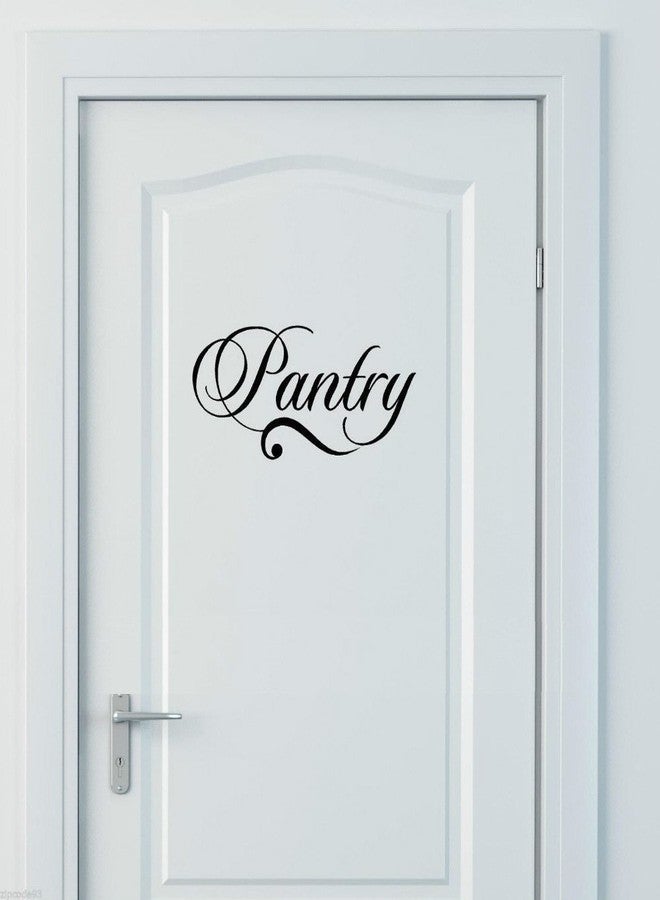 ARWY Wall Sticker for Bedroom Pantry Door Logo Wall Sticker Vinyl (Black) - Image 1
