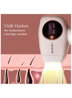 Bosidin Home Laser Hair Removal 550k flash with Separate Ice Cool Head for Men and Women  - Image 2
