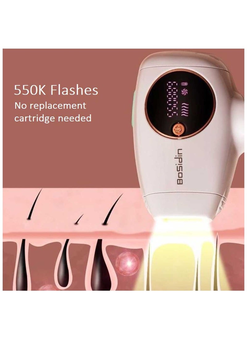 Bosidin Home Laser Hair Removal 550k flash with Separate Ice Cool Head for Men and Women  - Image 2