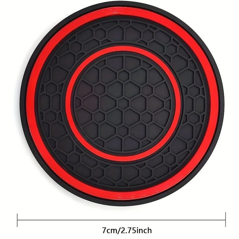 Premium Black Central Controller Anti Slip Dust Proof Car Interior Protector High Quality Center Cup Holder Mat - Image 2