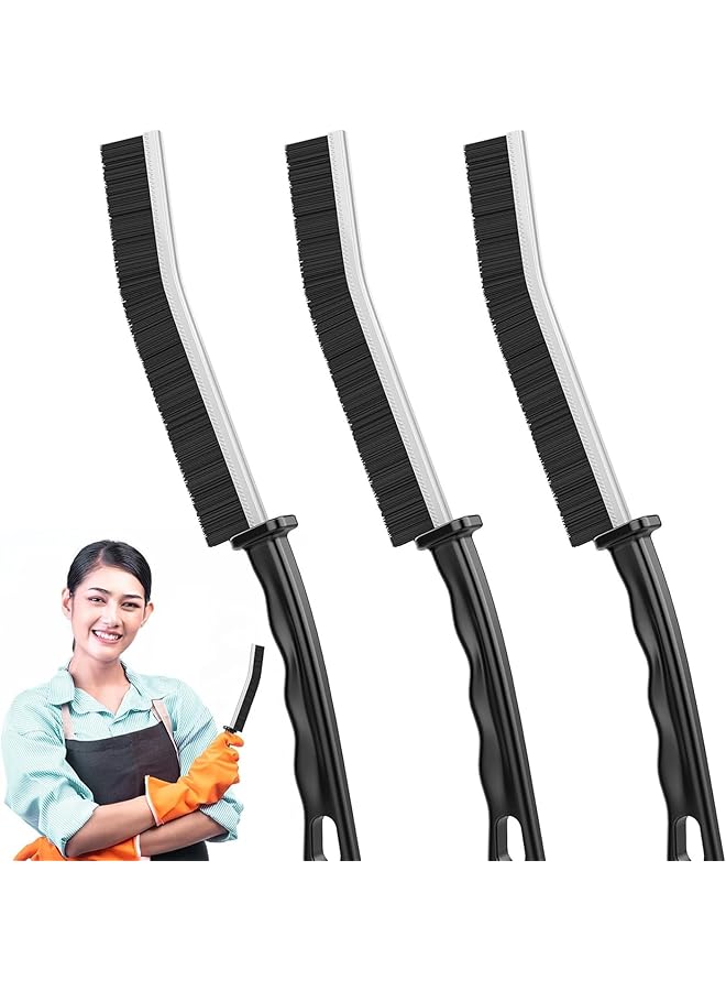 erorex 3pcs Gap Cleaning Brush, Hard Bristled Crevice Brush, Specially Used for Dead Corners in Bathrooms, Kitchens, Ceramic Tiles, and Window Grooves - Image 1