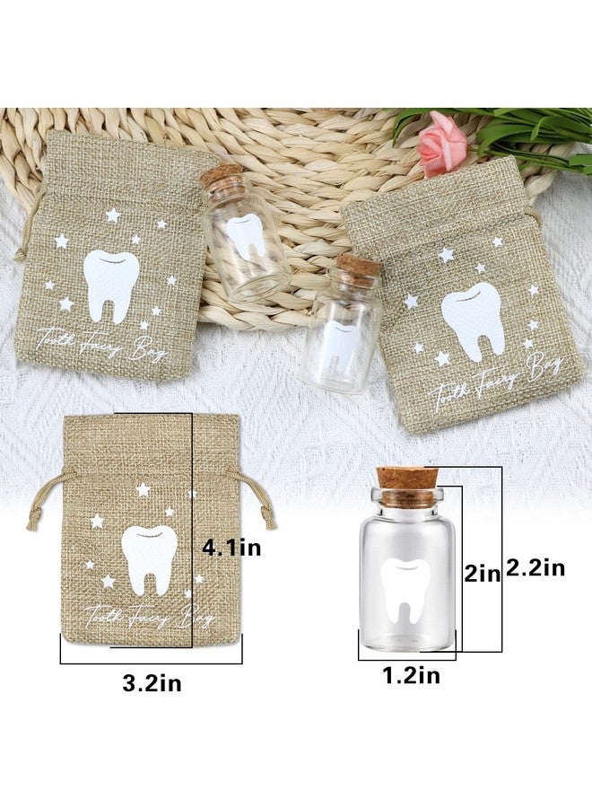 Free-Space Tooth Fairy Bag Set With 2 Small Glass Bottles - Kids Keepsake - Image 2
