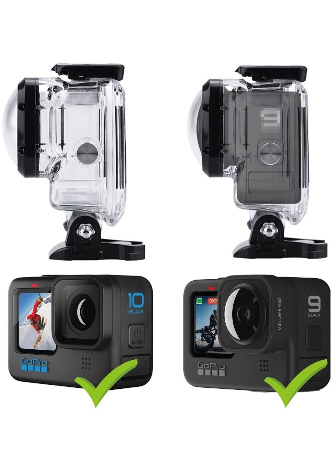 Generic - Waterproof Housing Case for GoPro Hero 11 Black, 10, 9 & Max Lens Mod - Underwater Diving Protective Shell for HERO11, HERO10, HERO9 Accessories Kit, 40M Depth Rating. - Image 1