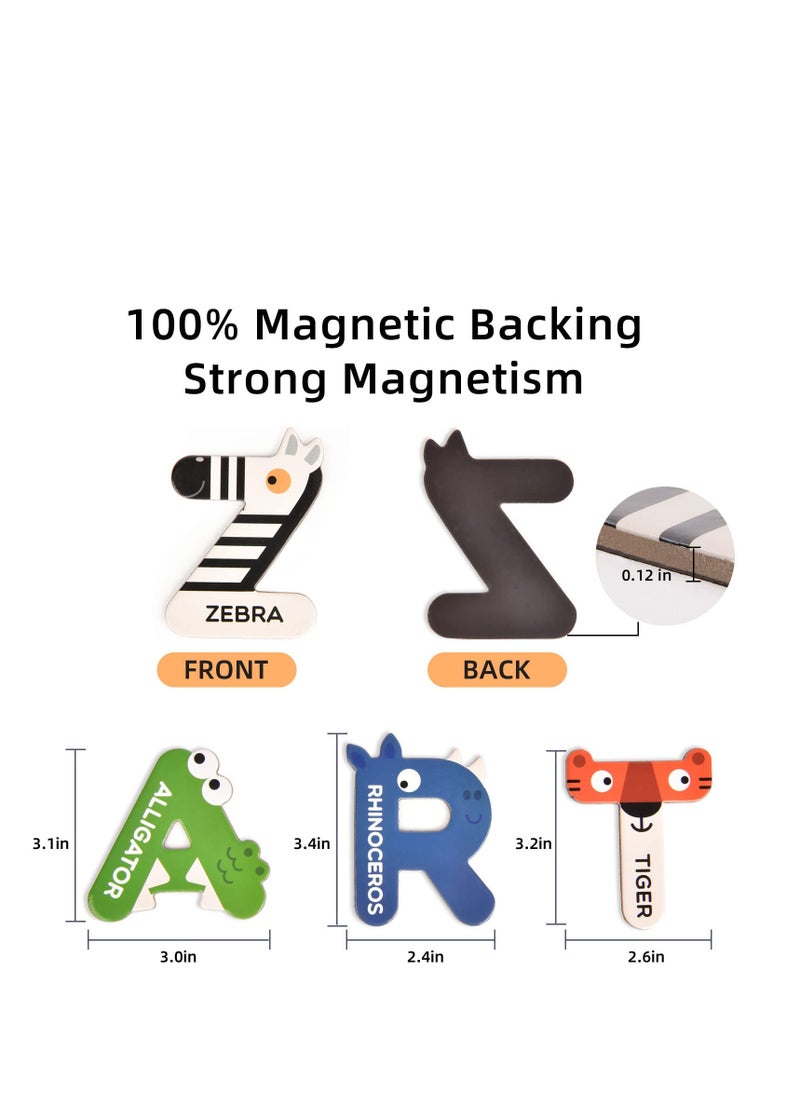SYOSI - Large Magnetic Letters, Alphabet Magnets for Kids, ABC Magnets Refrigerator Magnets, ABC Learning for Toddlers, Kids Magnets for Fridge, Preschool Learning & Educational Toys for 3 Year Old - Image 1