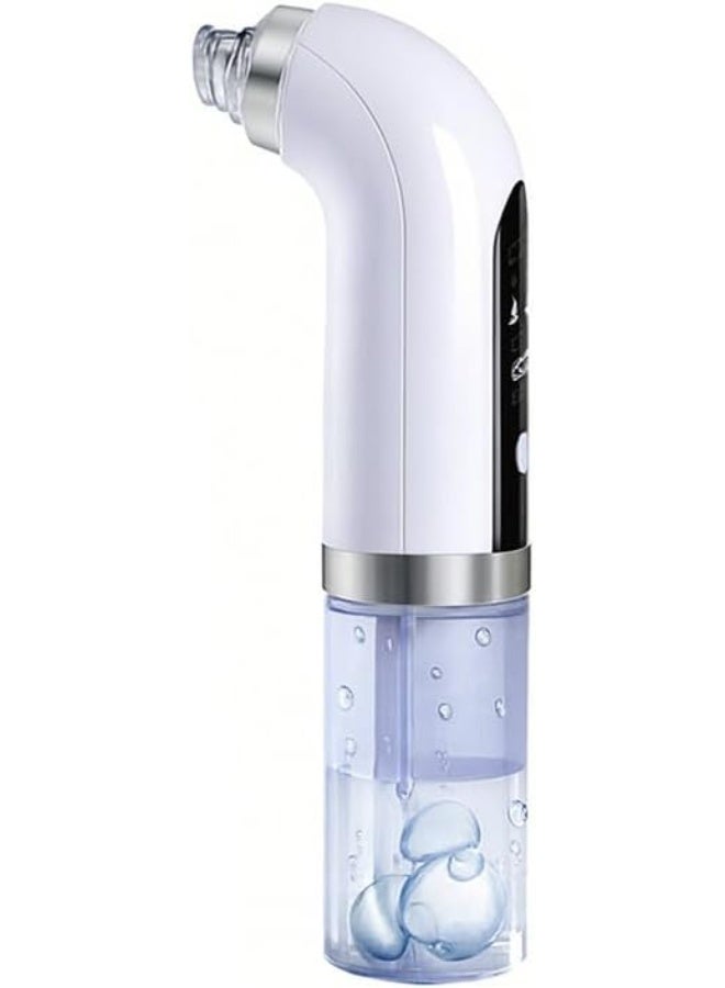 Electric Blackhead Remover – Rechargeable Pore Cleaner with 5 Suction Levels and 4 Cleaning Heads – White - Image 1