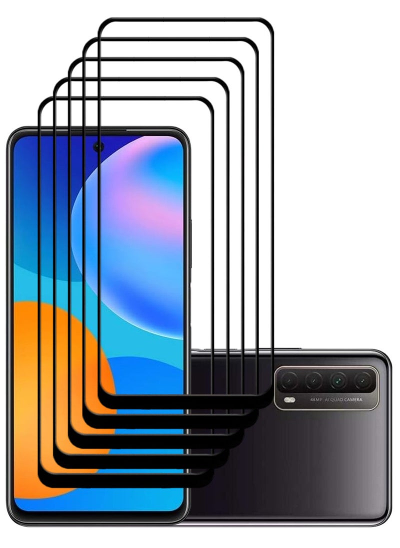 ACLIX 5 Pieces Antistatic ESD Dustproof Premium Quality High Definition Tempered Glass Screen Protector Designed For Huawei Y7a - Image 1