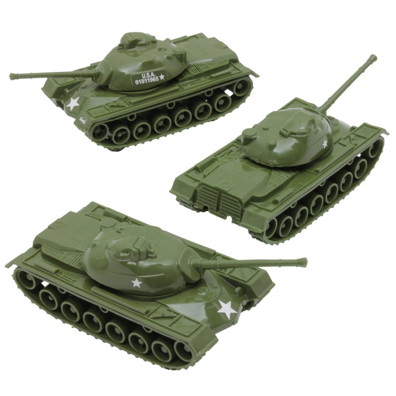 Tim Mee Toy TimMee Toy Tanks for Plastic Army Men OD Green WW2 3pc Made in USA - Image 2