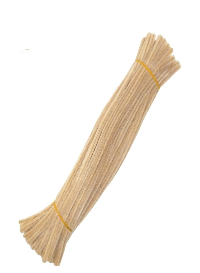 bolt bee Pipe Cleaners Craft Set, 100 Pieces, Chenille Stem Fuzzy Sticks, DIY Art Supplies for Projects, Decorations, Flower Making (Beige) - Image 1