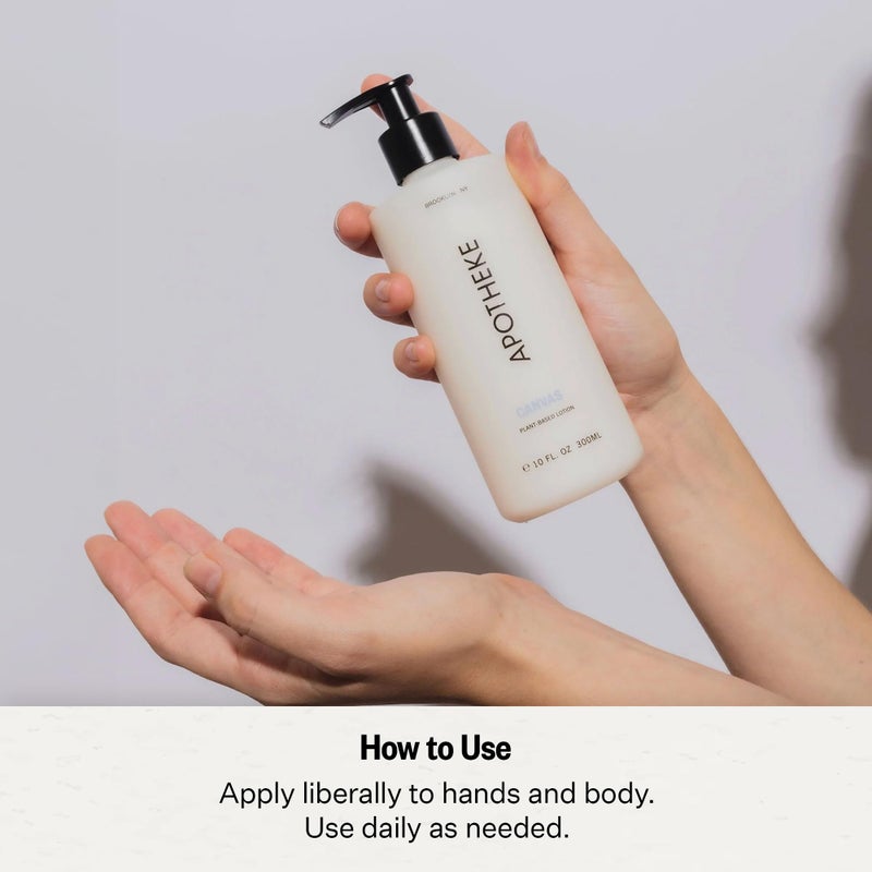 APOTHEKE Scented Hand & Body Lotion, Canvas - 10 Fl Oz Nourishing Body Moisturizer Cream for Dry Skin - Gentle Daily Skincare for Men & Women with Natural Ingredients, All Skin Types - Image 4