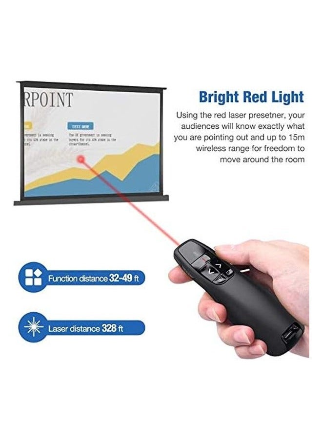 ماركة غير محددة عرض لاسلكي للتحكم عن بعد ، R400 2.4GHz لاسلكي USB PowerPoint مؤشر ليزر أحمر مؤشر PPT Clicker للعرض  - Image 4