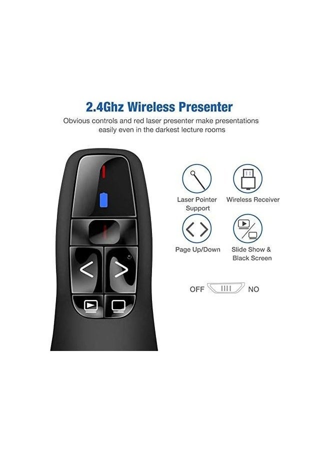 ماركة غير محددة عرض لاسلكي للتحكم عن بعد ، R400 2.4GHz لاسلكي USB PowerPoint مؤشر ليزر أحمر مؤشر PPT Clicker للعرض  - Image 2