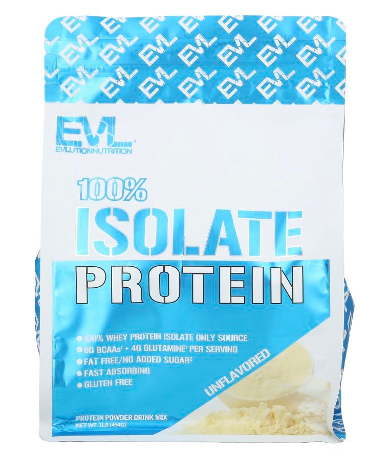 EVLUTION NUTRITION 100% Isolate Protein Unflavored 1 lb (454 g)