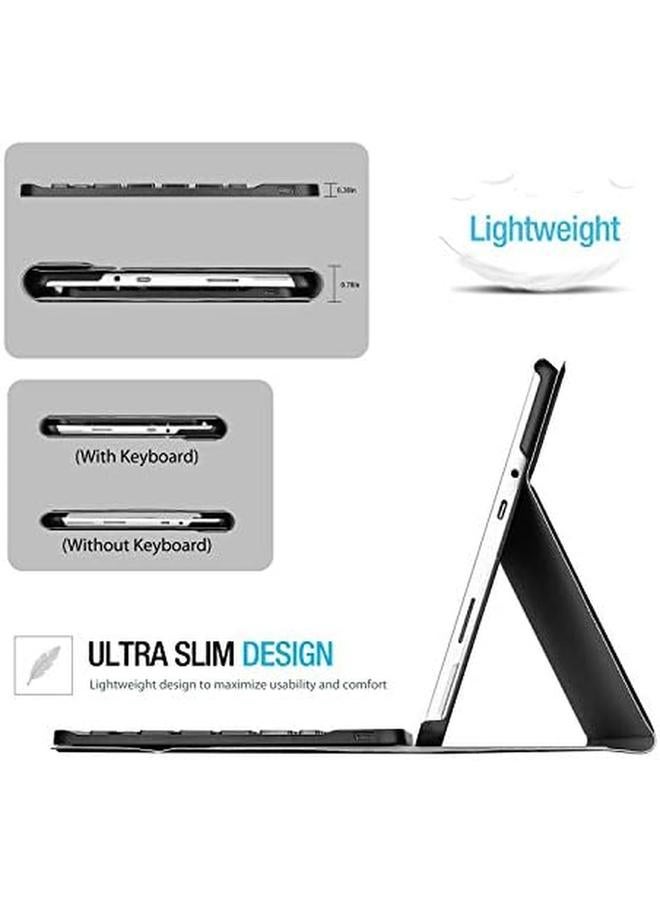 Procases Keyboard Case For Surface Go 3 2021 Surface Go 2 2020 Surface Go 2018 With Magnetically Detachable Wireless Keyboard Black - Image 5
