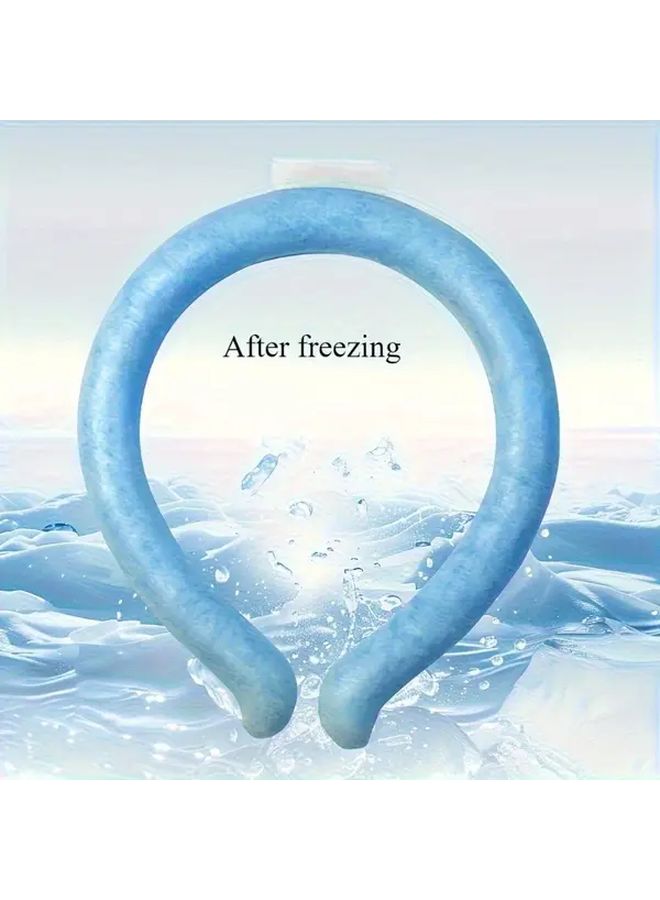 Pink Reusable Ice Cooling Neck Wrap Wearable Body Cooler Portable Instant Heat Relief 28 Degrees Celsius Starting Temperature Lightweight Comfortable For Sports Outdoor Activities Summer Heat Suitable For All Seasons - Image 5