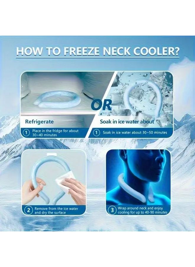 Pink Reusable Ice Cooling Neck Wrap Wearable Body Cooler Portable Instant Heat Relief 28 Degrees Celsius Starting Temperature Lightweight Comfortable For Sports Outdoor Activities Summer Heat Suitable For All Seasons - Image 4