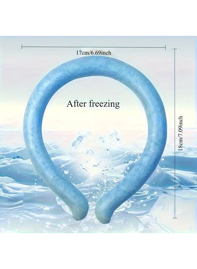 Pink Reusable Ice Cooling Neck Wrap Wearable Body Cooler Portable Instant Heat Relief 28 Degrees Celsius Starting Temperature Lightweight Comfortable For Sports Outdoor Activities Summer Heat Suitable For All Seasons - Image 1