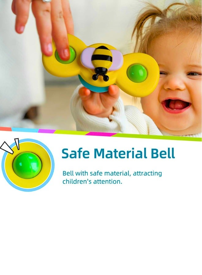 تشيس اب 3 قطع من ألعاب الاستحمام الحسية الدوارة ذات الشفط القوي للأولاد والبنات من عمر 1 إلى 2 سنة، وطاولة السفر والطائرة والسيارة والنافذة (حشرة)، هدية عيد ميلاد للأولاد من عمر 12 إلى 18 شهرًا - Image 3