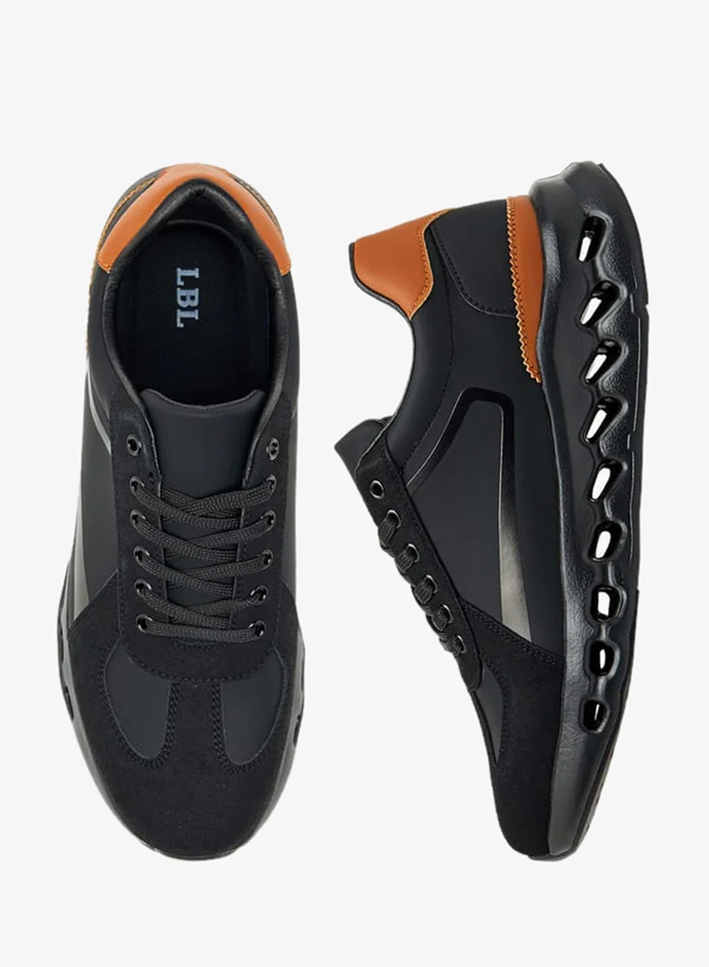 LBL by Shoexpress Men's Panelled Ankle Sneakers with Lace-Up Closure